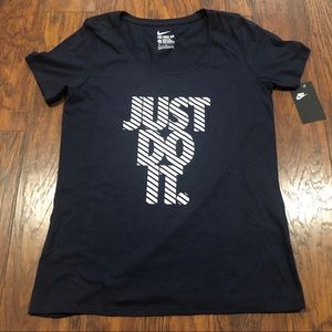 Nike “just do it” navy w/white writing